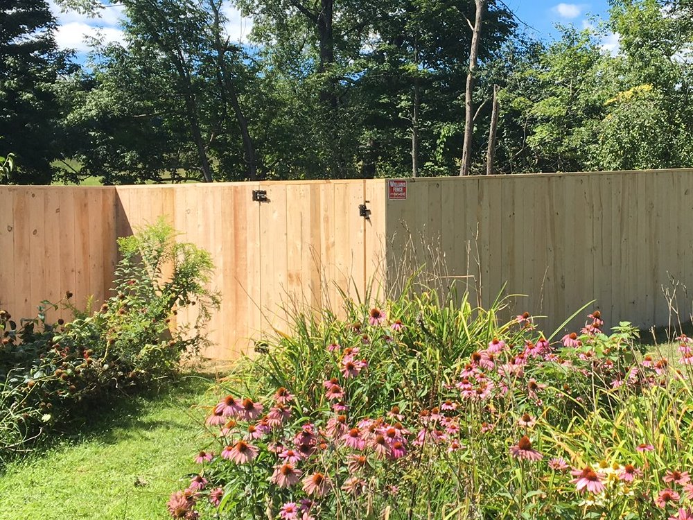 Cooperstown NY stockade style wood fence