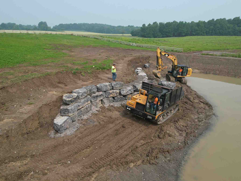 Stone Check Dam Contractor in Central New York