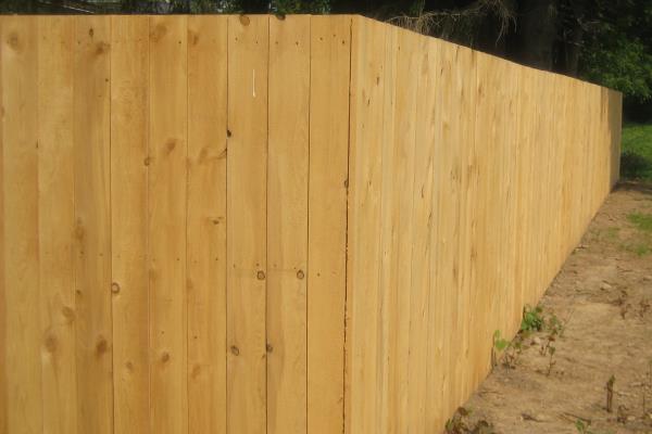 wood privacy fence