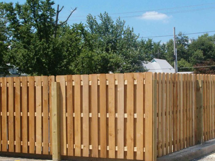 Lake Marine NY Shadowbox style wood fence